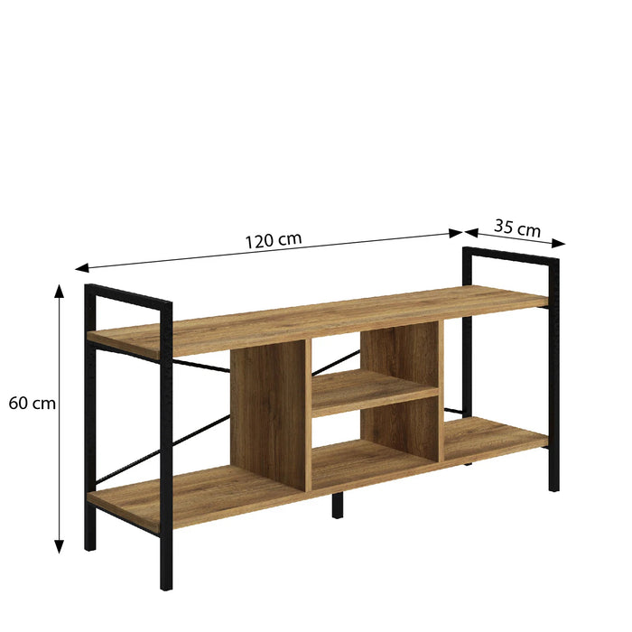 Func TV Stand Cabinet, Modern TV Unit, TV Table for TVs up to 55" with 4 Shelves