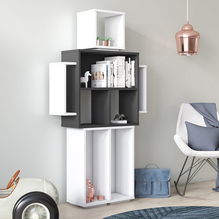 Robotic 82 W x 154 H Bookshelf White/Anthracite by Ruumstore