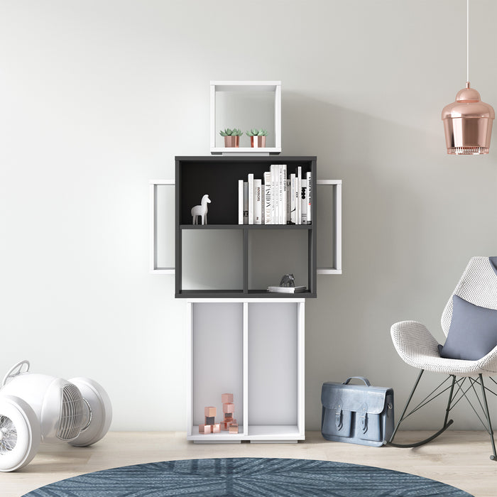 Robotic 82 W x 154 H Bookshelf White/Anthracite by Ruumstore