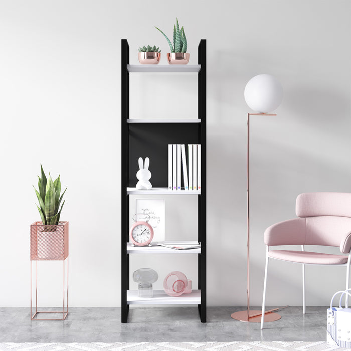 Meta 48cm W x 164cm H Narrow Bookcase by Ruumstore