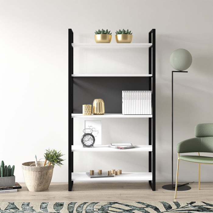 Meta 86cm W x 159cm H Wide Bookcase by Ruumstore