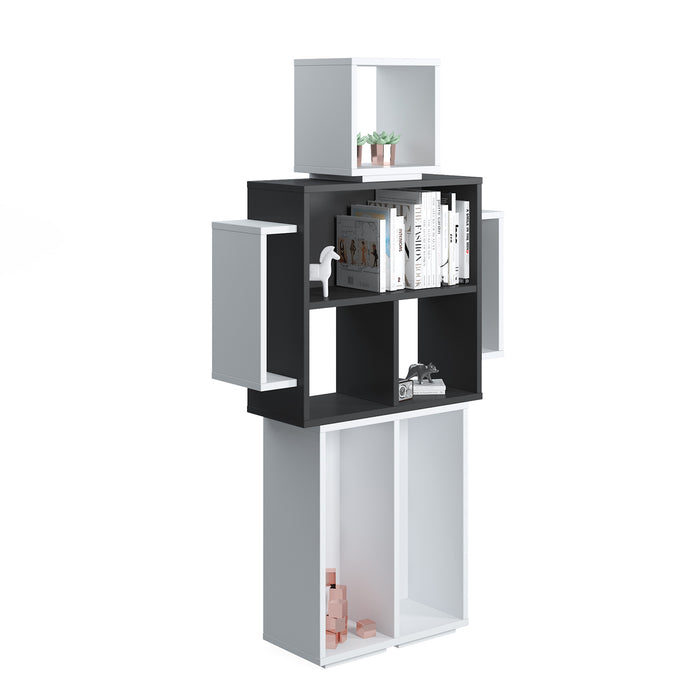 Robotic 82 W x 154 H Bookshelf White/Anthracite by Ruumstore