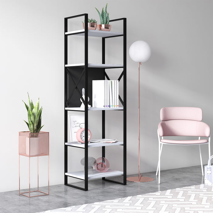 Meta 48cm W x 164cm H Narrow Bookcase by Ruumstore