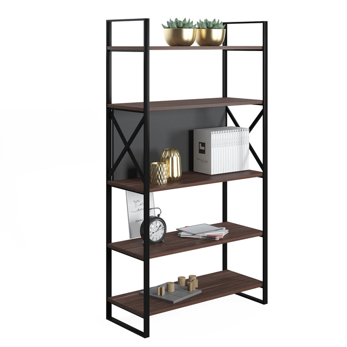 Meta 86cm W x 159cm H Wide Bookcase by Ruumstore