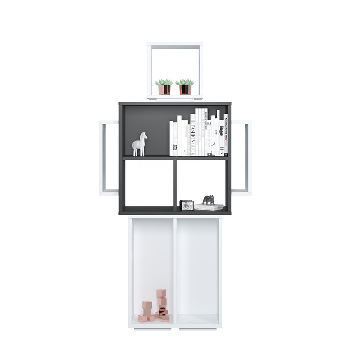 Robotic 82 W x 154 H Bookshelf White/Anthracite by Ruumstore