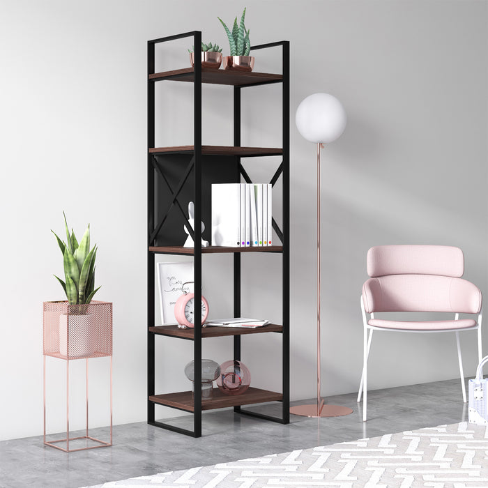 Meta 48cm W x 164cm H Narrow Bookcase by Ruumstore