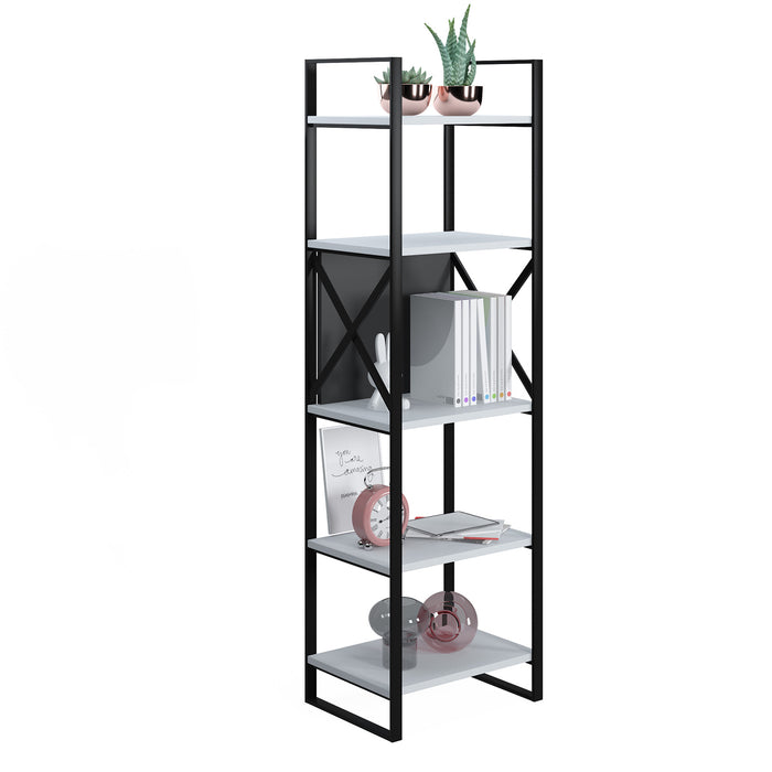 Meta 48cm W x 164cm H Narrow Bookcase by Ruumstore