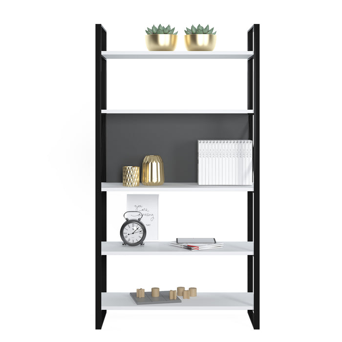 Meta 86cm W x 159cm H Wide Bookcase by Ruumstore