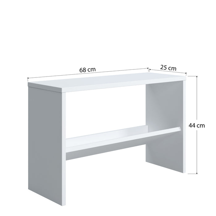 Mio 4 Pair Shoe Cabinet with Bench White by Ruumstore