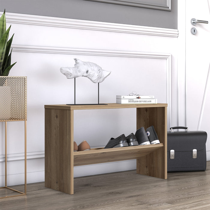 Mio 4 Pair Shoe Cabinet with Bench White by Ruumstore