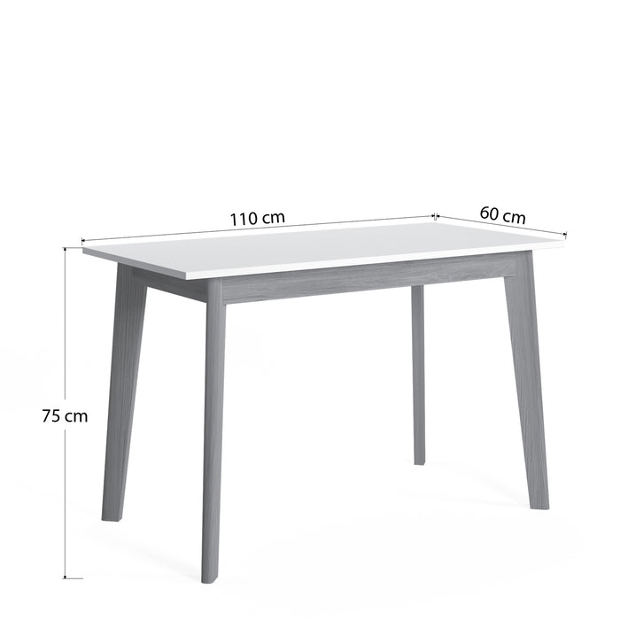 Doco 110 x 60 x 75 cm Small Dining Table for Kitchen and Dining Room