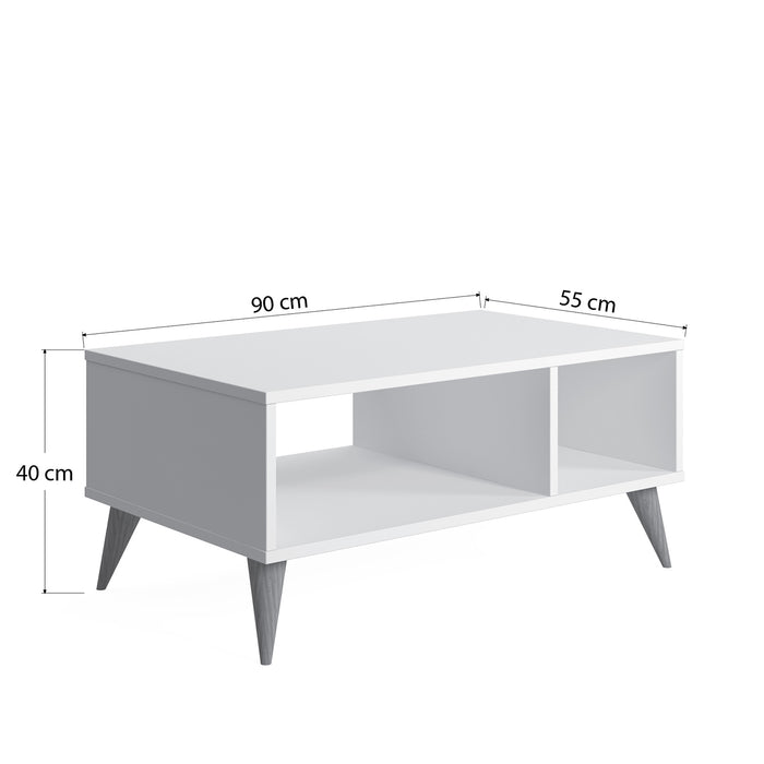 Vega Coffee Table 89cm W with Storage by Ruumstore