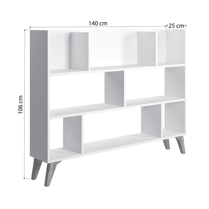 Frame Dion 140cm W x 106cm H Bookcase by Ruumstore