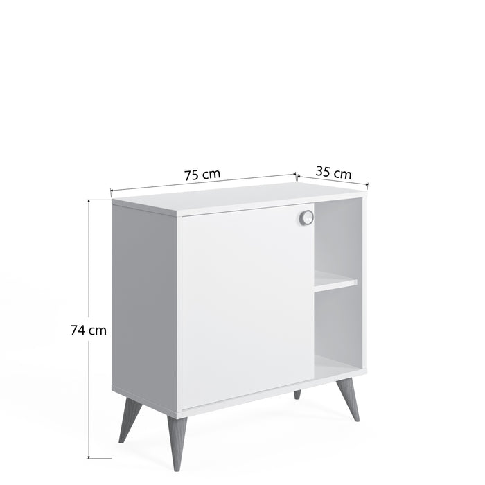 Vega 74cm Tall 1-Door Cabinet by Ruumstore