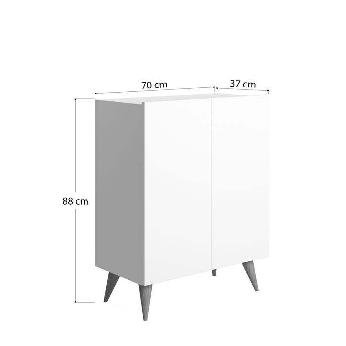 Forte 12 Pair Shoe Storage Cabinet 2-Door by Ruumstore