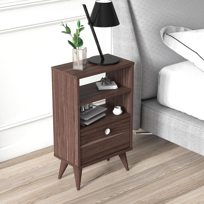 Vega 74cm Tall Nightstand with Shelf by Ruumstore