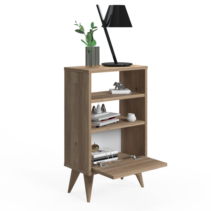 Vega 74cm Tall Nightstand with Shelf by Ruumstore