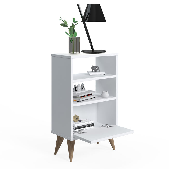 Vega 74cm Tall Nightstand with Shelf by Ruumstore