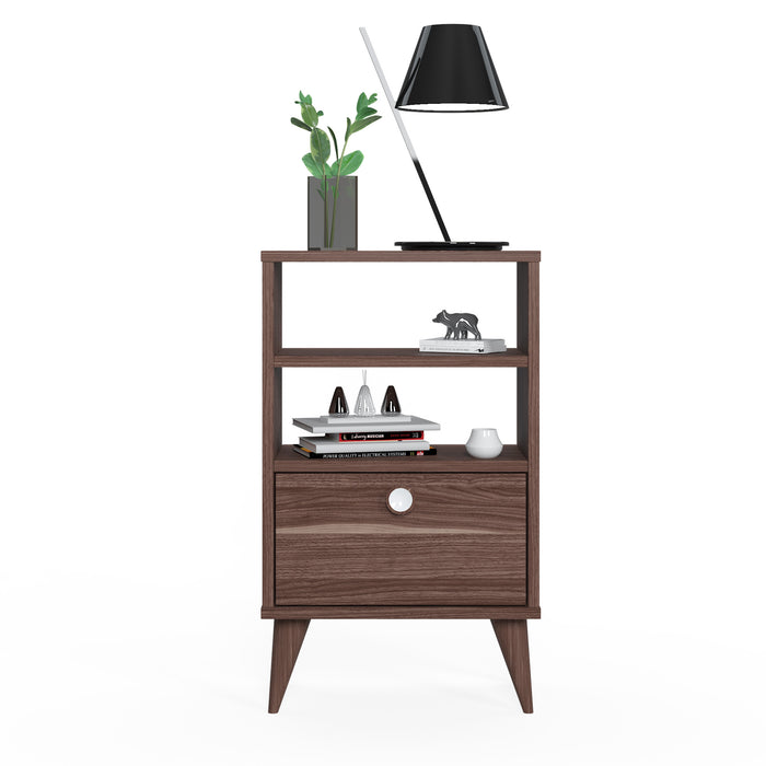 Vega 74cm Tall Nightstand with Shelf by Ruumstore