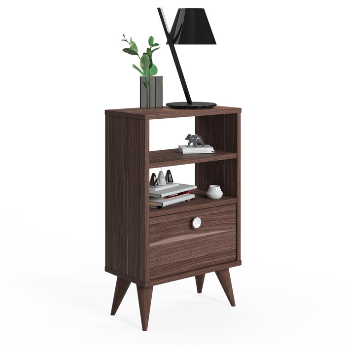 Vega 74cm Tall Nightstand with Shelf by Ruumstore