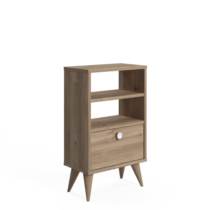 Vega 74cm Tall Nightstand with Shelf by Ruumstore