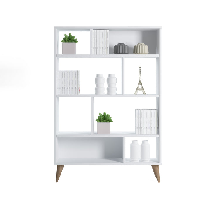 Vega 90cm W x 130cm H Wide Bookshelf by Ruumstore