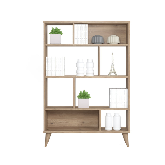 Vega 90cm W x 130cm H Wide Bookshelf by Ruumstore