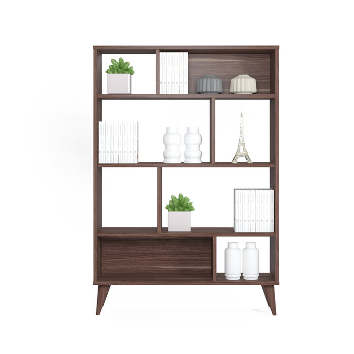 Vega 90cm W x 130cm H Wide Bookshelf by Ruumstore