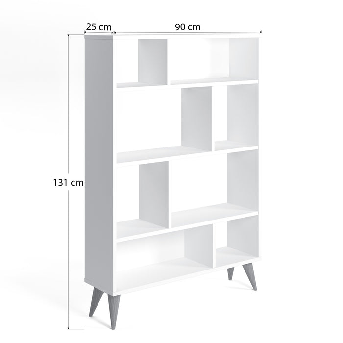 Vega 90cm W x 130cm H Wide Bookshelf by Ruumstore