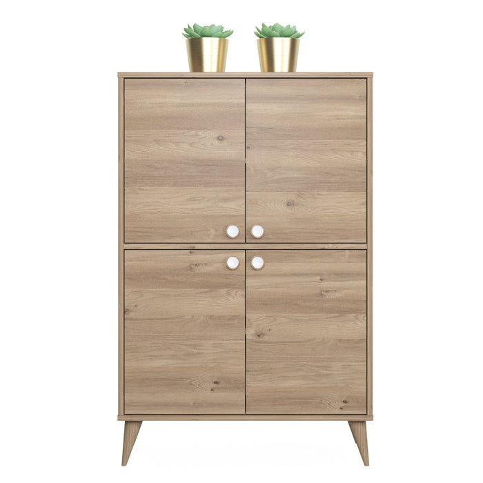 Vega 131 cm Tall 4-Door Accent Cabinet by Ruumstore