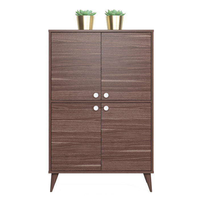 Vega 131 cm Tall 4-Door Accent Cabinet by Ruumstore