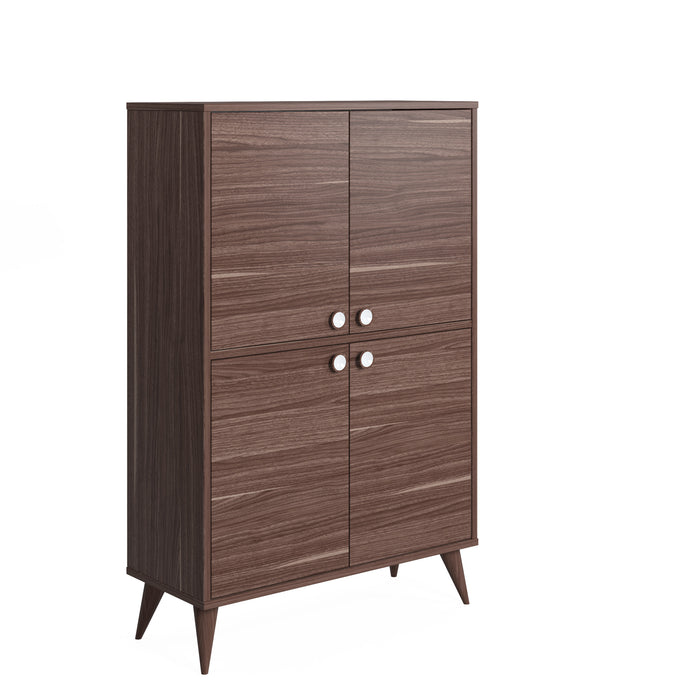 Vega 131 cm Tall 4-Door Accent Cabinet by Ruumstore