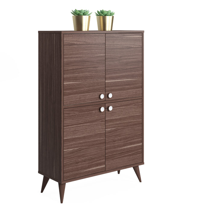 Vega 131 cm Tall 4-Door Accent Cabinet by Ruumstore