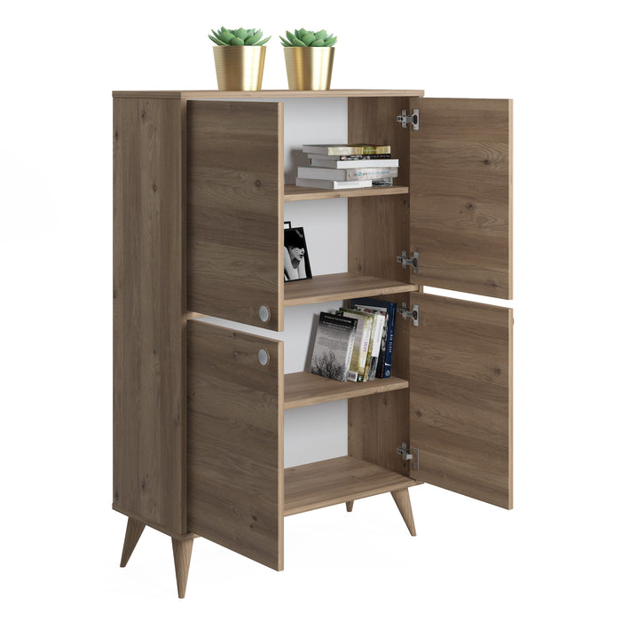 Vega 131 cm Tall 4-Door Accent Cabinet by Ruumstore