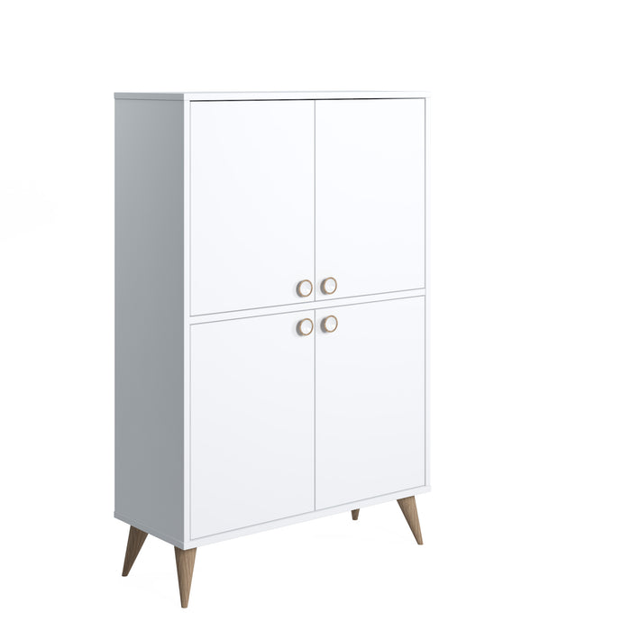 Vega 131 cm Tall 4-Door Accent Cabinet by Ruumstore