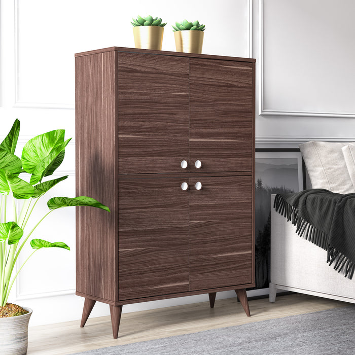 Vega 131 cm Tall 4-Door Accent Cabinet by Ruumstore