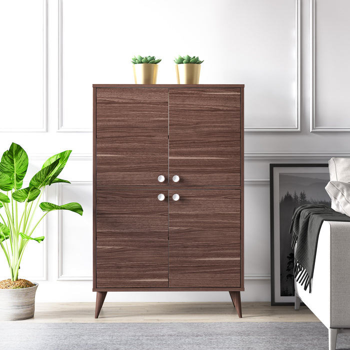 Vega 131 cm Tall 4-Door Accent Cabinet by Ruumstore