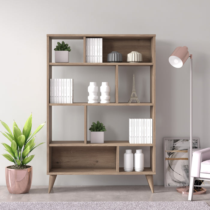 Vega 90cm W x 130cm H Wide Bookshelf by Ruumstore